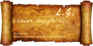 Linhart Gusztáv névjegykártya
